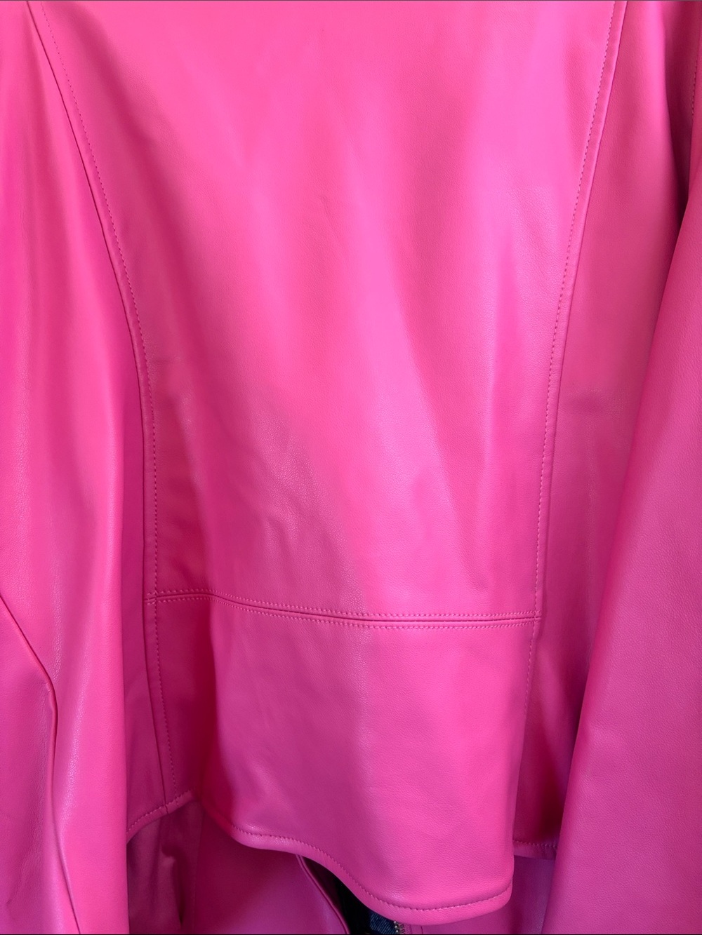 torrid Hot Pink Faux Leather Moto Jacket 1X 14/16 new with tags - Picture 8 of 10